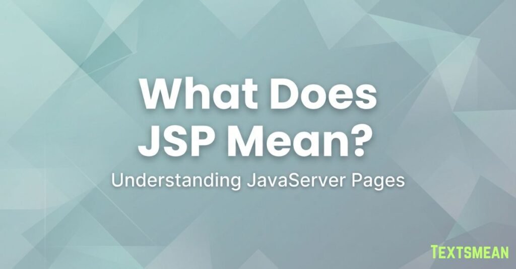 JSP-meaning